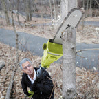 Cordless Lawn Care System, Grass & Hedge Trimmer Combo Power Tool Kit with 8” Pole Saw, Batteries & Charger - Heavy-Duty Trimming Machine Set for Lawn, Yard & Gardening Care, IONMAX GTS4002C