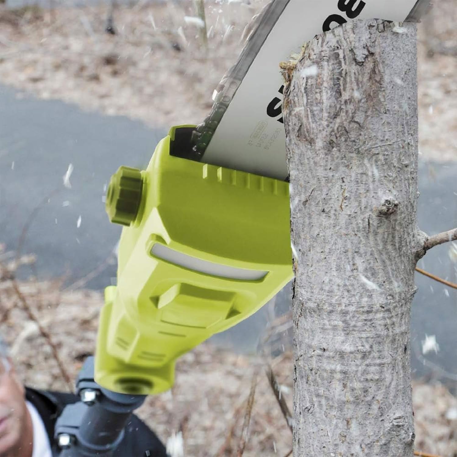 Cordless Pole Chainsaw Machine, Electric Telescoping Trimmer, Extendable up to 7.2 Ft - Heavy-Duty Trimming Equipment for Tree Trunks, Limbs, Logs, Brush, and Branches, 24V-PS8-LTE