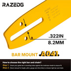 8 Inch Chainsaw Bar and Carbide Chain Combo, 3/8" LP Pitch, 050" Gauge, 33 Drive Links Fits Greenworks, Sun Joe, Chicago, Portland, Kobalt, Earthwise Pole Saw and More- S33 (1 Bar + 1 Carbide Chain)