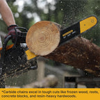 8 Inch Chainsaw Bar and Carbide Chain Combo, 3/8" LP Pitch, 050" Gauge, 33 Drive Links Fits Greenworks, Sun Joe, Chicago, Portland, Kobalt, Earthwise Pole Saw and More- S33 (1 Bar + 1 Carbide Chain)