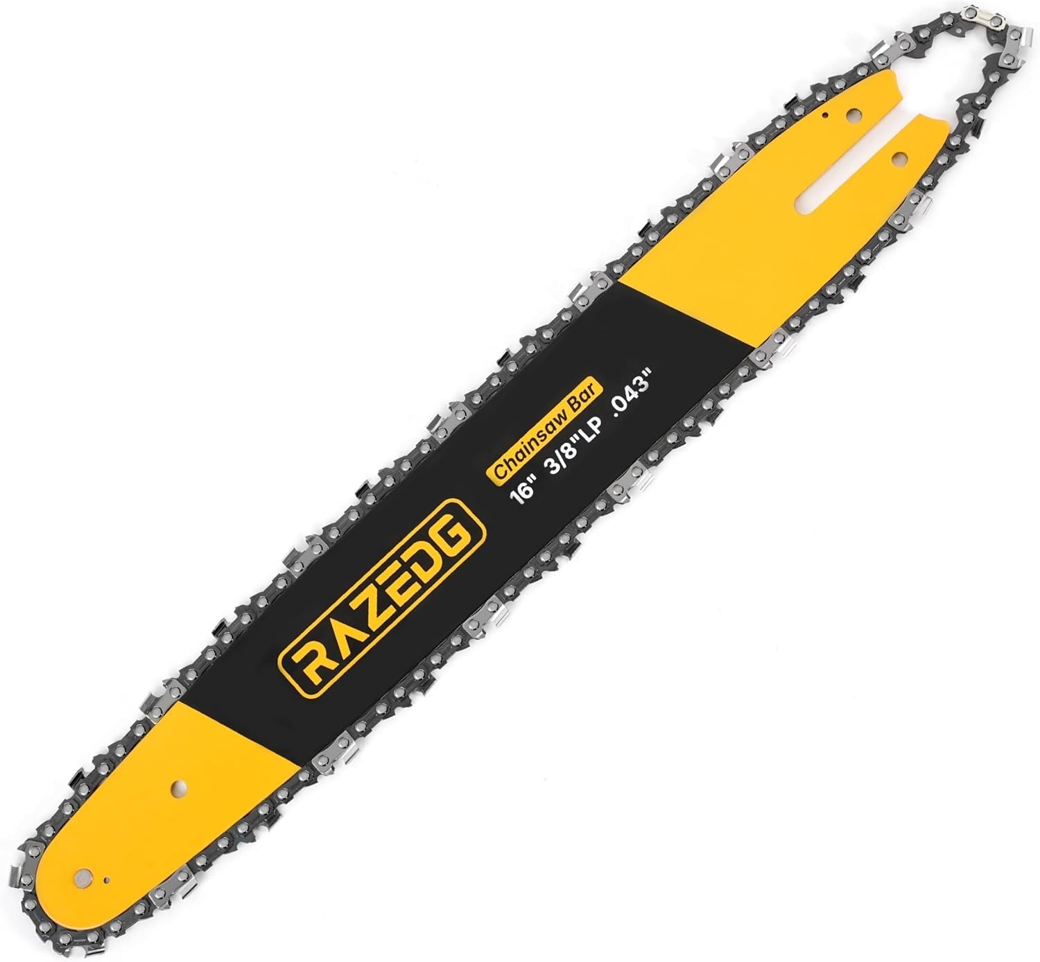 8 Inch Chainsaw Bar and Carbide Chain Combo, 3/8" LP Pitch, 050" Gauge, 33 Drive Links Fits Greenworks, Sun Joe, Chicago, Portland, Kobalt, Earthwise Pole Saw and More- S33 (1 Bar + 1 Carbide Chain)