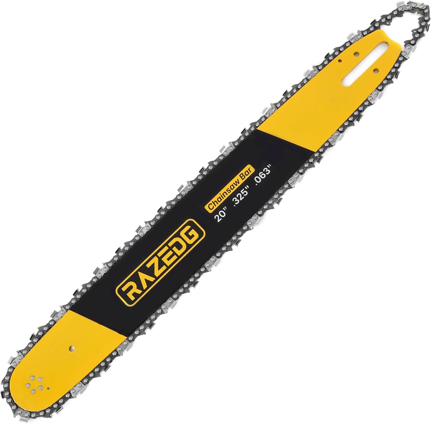 8 Inch Chainsaw Bar and Carbide Chain Combo, 3/8" LP Pitch, 050" Gauge, 33 Drive Links Fits Greenworks, Sun Joe, Chicago, Portland, Kobalt, Earthwise Pole Saw and More- S33 (1 Bar + 1 Carbide Chain)