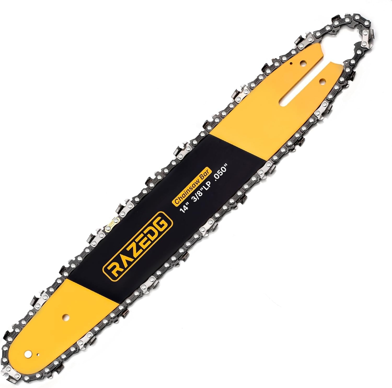 8 Inch Chainsaw Bar and Carbide Chain Combo, 3/8" LP Pitch, 050" Gauge, 33 Drive Links Fits Greenworks, Sun Joe, Chicago, Portland, Kobalt, Earthwise Pole Saw and More- S33 (1 Bar + 1 Carbide Chain)