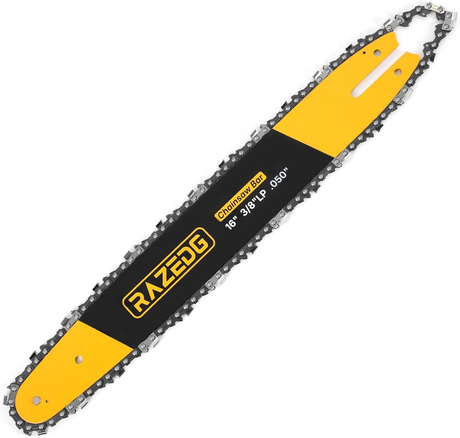 8 Inch Chainsaw Bar and Carbide Chain Combo, 3/8" LP Pitch, 050" Gauge, 33 Drive Links Fits Greenworks, Sun Joe, Chicago, Portland, Kobalt, Earthwise Pole Saw and More- S33 (1 Bar + 1 Carbide Chain)