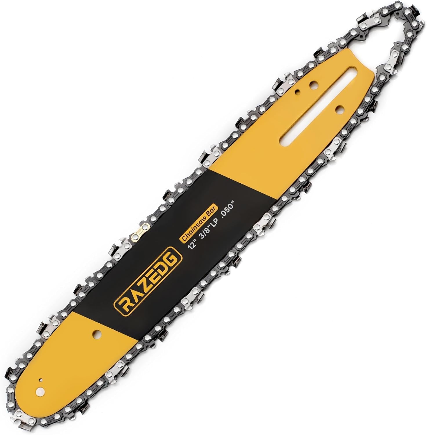 8 Inch Chainsaw Bar and Carbide Chain Combo, 3/8" LP Pitch, 050" Gauge, 33 Drive Links Fits Greenworks, Sun Joe, Chicago, Portland, Kobalt, Earthwise Pole Saw and More- S33 (1 Bar + 1 Carbide Chain)