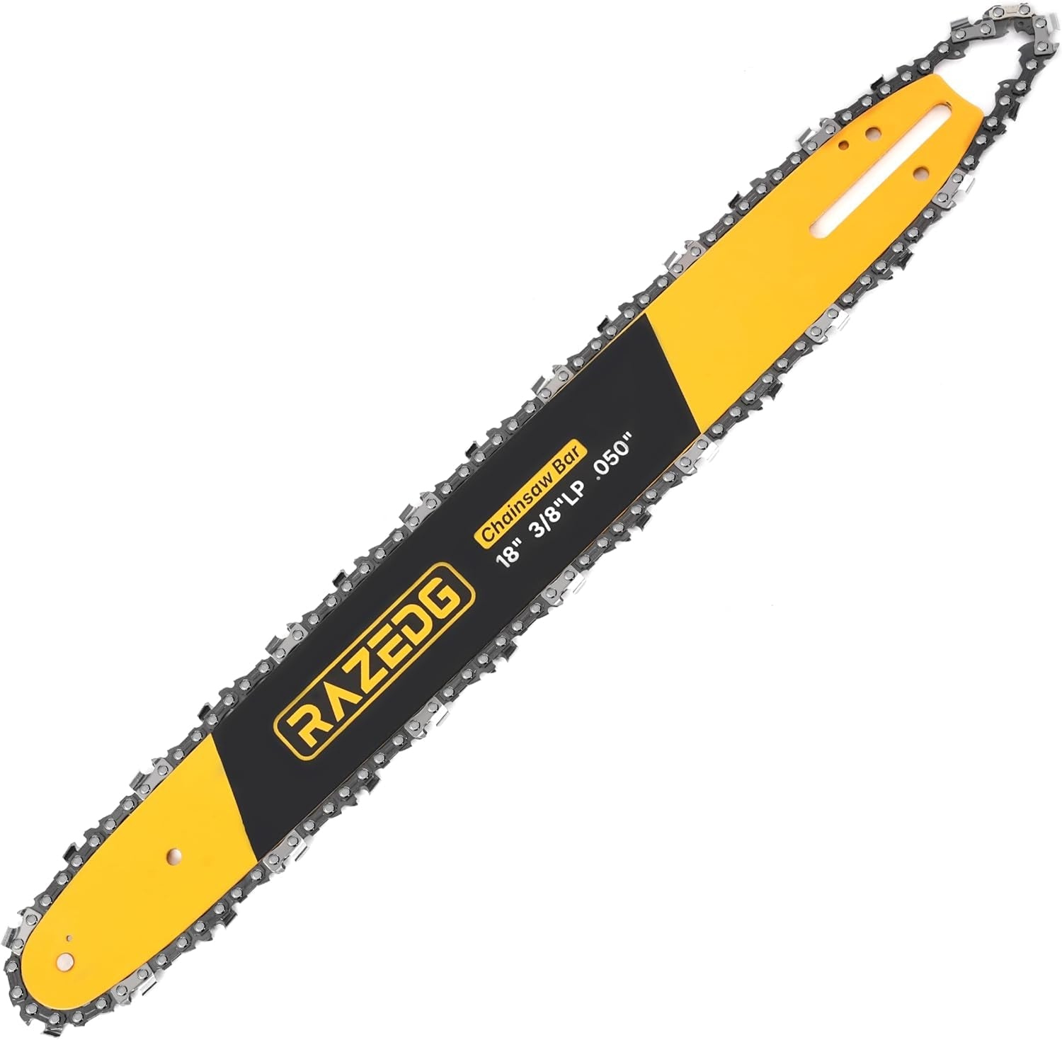 8 Inch Chainsaw Bar and Carbide Chain Combo, 3/8" LP Pitch, 050" Gauge, 33 Drive Links Fits Greenworks, Sun Joe, Chicago, Portland, Kobalt, Earthwise Pole Saw and More- S33 (1 Bar + 1 Carbide Chain)