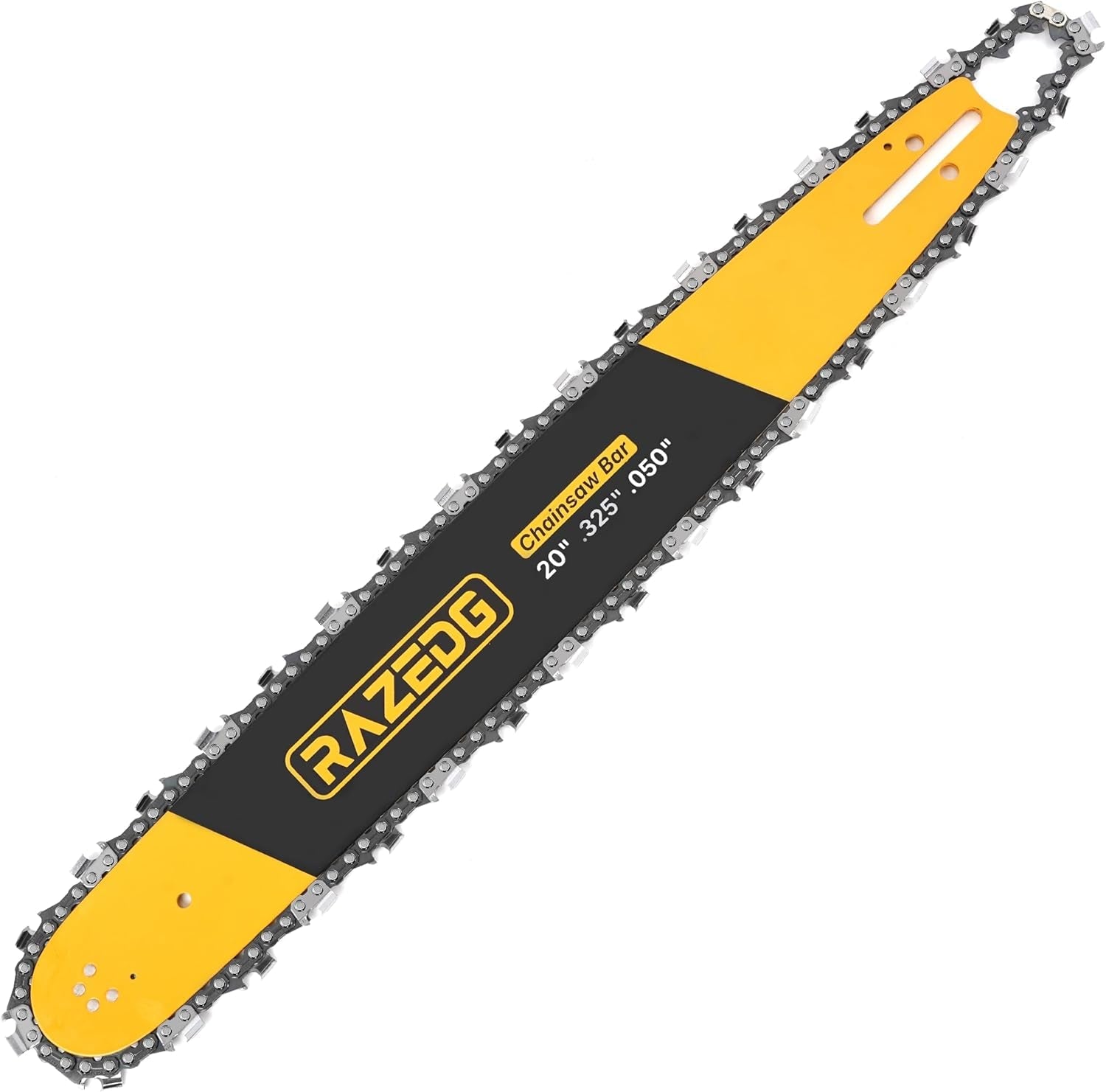 8 Inch Chainsaw Bar and Carbide Chain Combo, 3/8" LP Pitch, 050" Gauge, 33 Drive Links Fits Greenworks, Sun Joe, Chicago, Portland, Kobalt, Earthwise Pole Saw and More- S33 (1 Bar + 1 Carbide Chain)