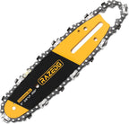 8 Inch Chainsaw Bar and Carbide Chain Combo, 3/8" LP Pitch, 050" Gauge, 33 Drive Links Fits Greenworks, Sun Joe, Chicago, Portland, Kobalt, Earthwise Pole Saw and More- S33 (1 Bar + 1 Carbide Chain)