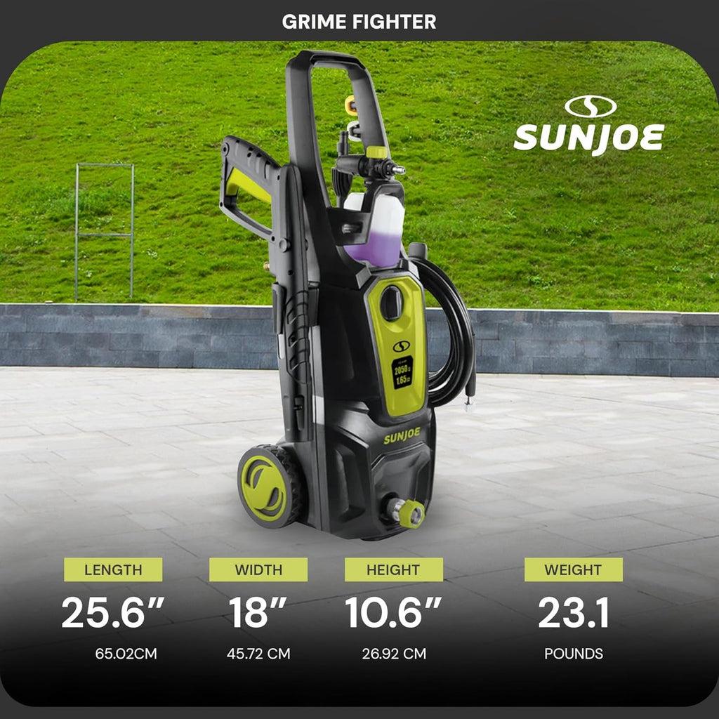 Electric Pressure Power Washer W/ Foam Cannon & Extension Wand, 1600 PSI (PWMA Certified), 1.1 GPM, 13-Amp Motor - Heavy-Duty Cleaning Machine for Patios, Decks, Sidewalks & Cars, SPX2680-MAX