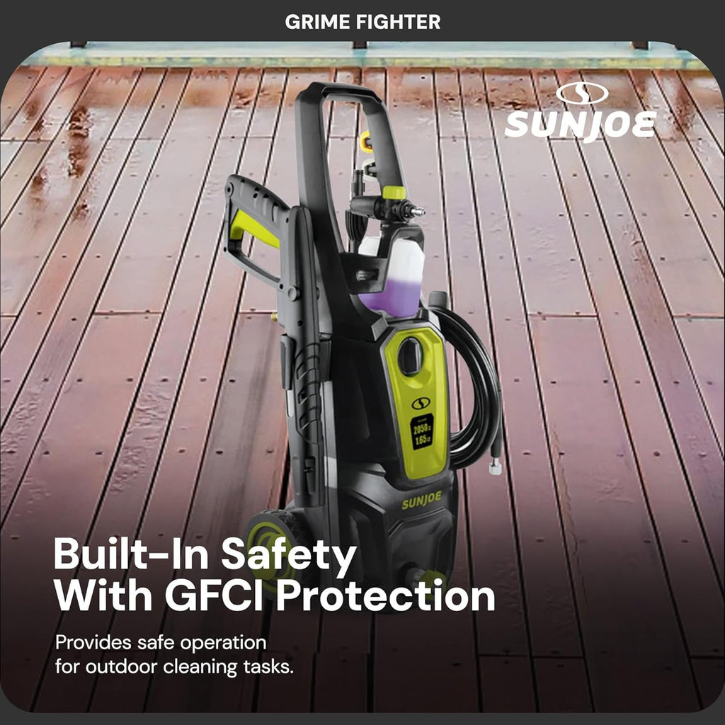 Electric Pressure Power Washer W/ Foam Cannon & Extension Wand, 1600 PSI (PWMA Certified), 1.1 GPM, 13-Amp Motor - Heavy-Duty Cleaning Machine for Patios, Decks, Sidewalks & Cars, SPX2680-MAX