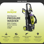 Electric Pressure Power Washer W/ Foam Cannon & Extension Wand, 1600 PSI (PWMA Certified), 1.1 GPM, 13-Amp Motor - Heavy-Duty Cleaning Machine for Patios, Decks, Sidewalks & Cars, SPX2680-MAX