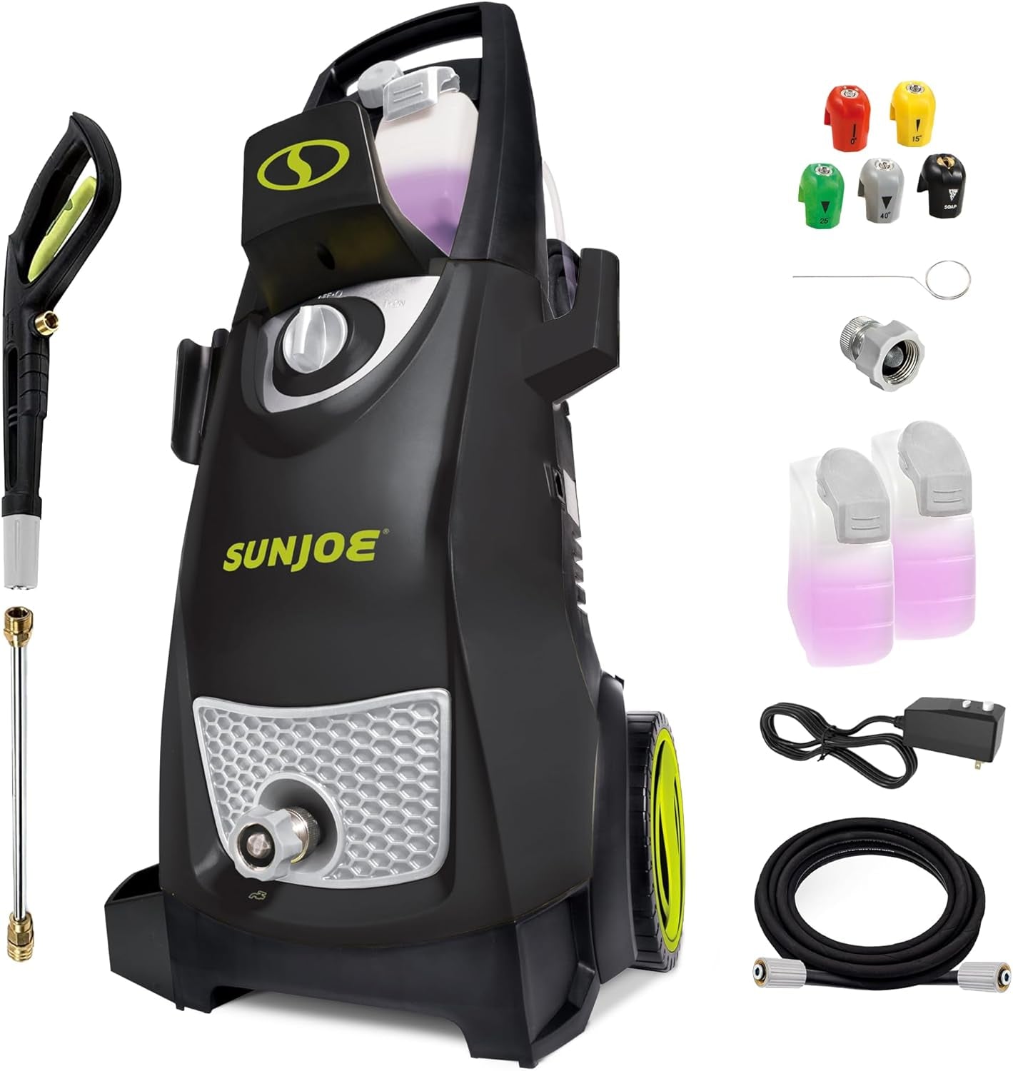 Electric Pressure Power Washer, Heavy-Duty 2500 Max PSI (2030 PSI PWMA Rated), Cleaning Machine for Patios, Decks, & Sidewalks, Safety First GFCI Power Cord, W/Dual Soap Tanks, SPX3000