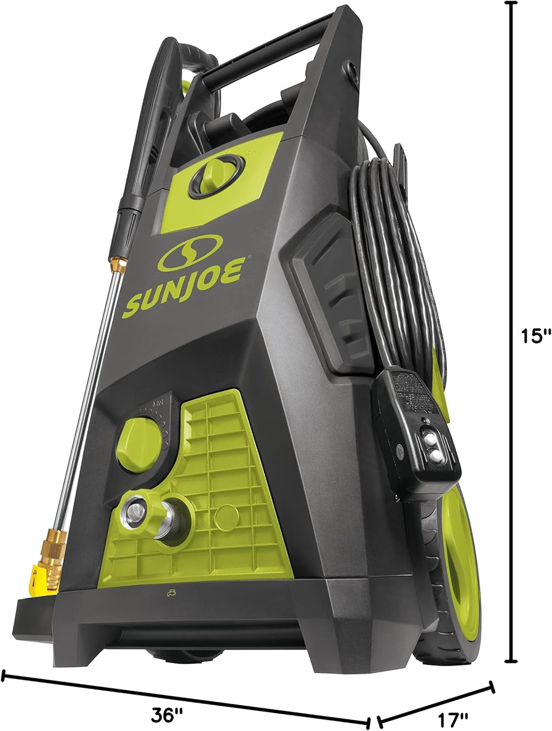 SPX3550 Max Brushless Induction Electric Pressure Washer W/ 5-Quick Connect Nozzles, Detergent Tank, Cleans Cars, Patios, Decks, Sidewalks & More