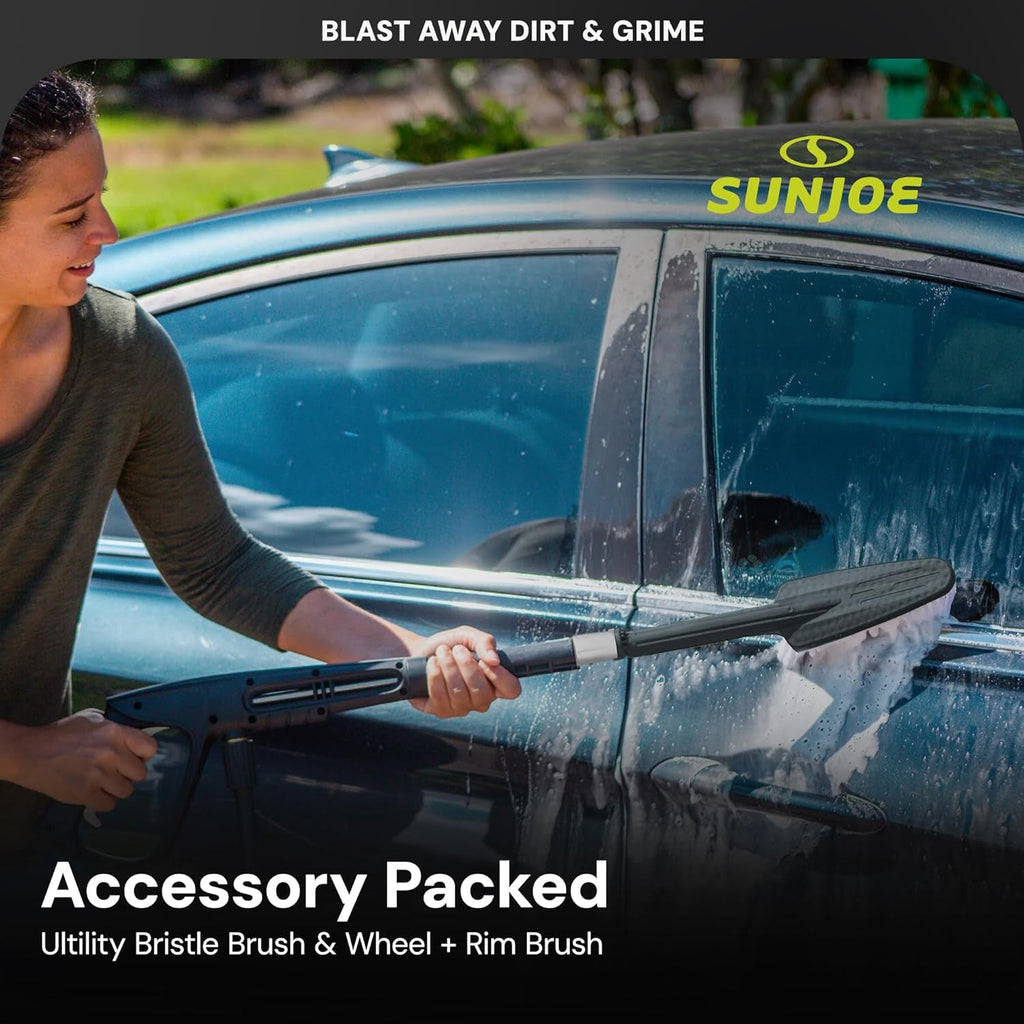 Electric Pressure Washer W/Wheels & 3 Quick-Connect Nozzles, 2200 PSI (PWMA Certified), 1.1 GPM, 14.9-Amp Motor - Heavy-Duty Cleaning Machine for Patios, Decks, Sidewalks & Cars, SPX3000-QW2