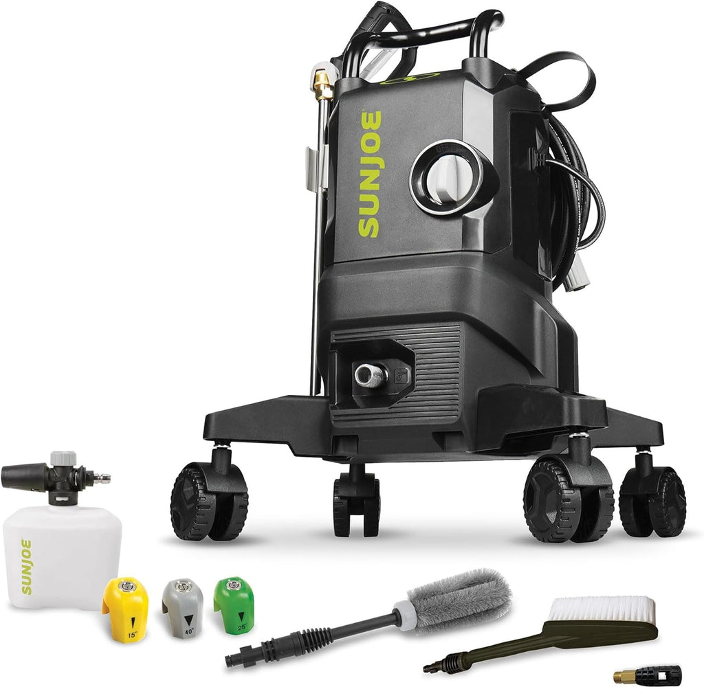 Electric Pressure Washer W/Wheels & 3 Quick-Connect Nozzles, 2200 PSI (PWMA Certified), 1.1 GPM, 14.9-Amp Motor - Heavy-Duty Cleaning Machine for Patios, Decks, Sidewalks & Cars, SPX3000-QW2