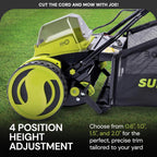 Cordless Electric Push Lawn Mower with 11.9-Gal Bag, 15-Inch Cutting Width, 360W Motor - Heavy-Duty Yard Trimmer for Gardening Care and Maintenance, IONMAX 24V-CRLM15