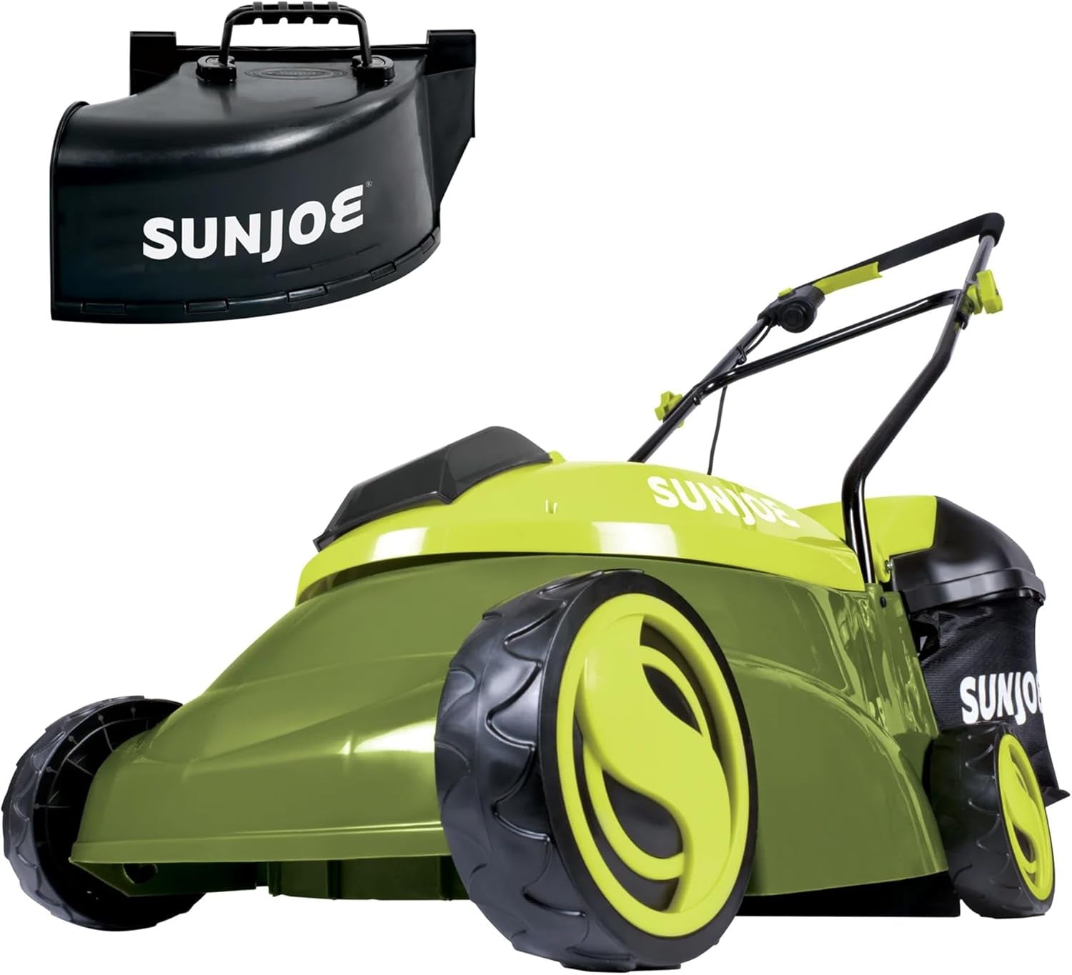 Cordless Electric Push Lawn Mower with 10.6-Gal Bag, 14-Inch Cutting Width, Green - Heavy-Duty Yard Trimmer Machine for Gardening Care and Maintenance, MJ401C-PRO