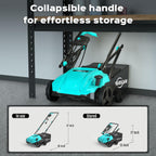 13-Inch 2-In-1 Electric Dethatcher & Scarifier, 12 Amp Lawn Tool with 8 Gal Collection Bag, Adjustable Depth, Powerful Motor for Healthier Grass