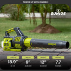 Cordless Brushless Turbine Jet Blower Kit with 2 Batteries & Charger, 24V, 133 MPH - Portable and Lightweight Battery-Powered Electric Equipment for Lawn, Garden, and Yard Care, 24V-X2-JB500