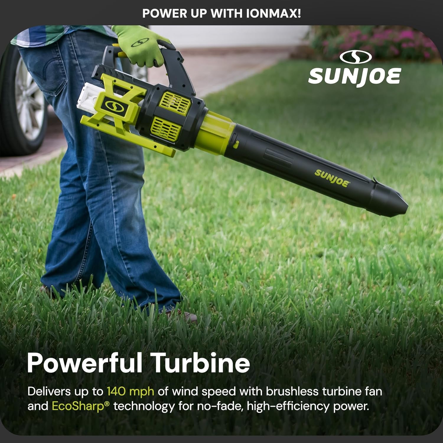 Cordless Brushless Turbine Jet Blower Kit with 2 Batteries & Charger, 24V, 133 MPH - Portable and Lightweight Battery-Powered Electric Equipment for Lawn, Garden, and Yard Care, 24V-X2-JB500