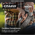 Cordless Jet Blower with Compact Turbine, Battery & Charger, 24V, 100 MPH - Portable and Lightweight Battery-Powered Electric Equipment for Lawn, Garden, and Yard Care, IONMAX 24V-TB-LTE