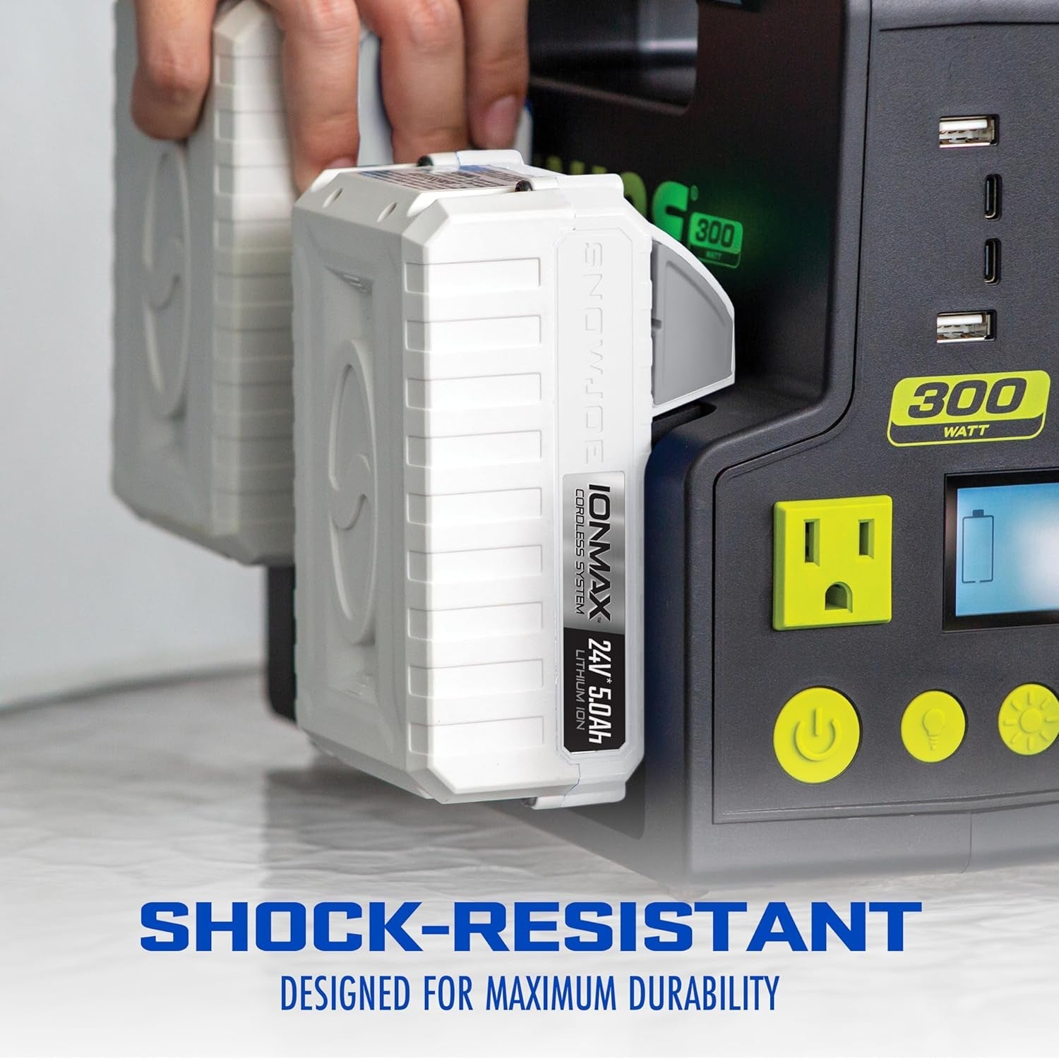 24V-TB-CT 24-Volt Compact Cordless Jet Turbine Leaf Blower W/Lithium-Ion Battery and Dual Port Quick Charge Docking Station