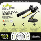 24V IONMAX Cordless Leaf Blower, Grass and Hedge Trimmer Outdoor Garden Combo Power Tool Kit with Batteries and Charger, 24V-GT4MAX-LTE