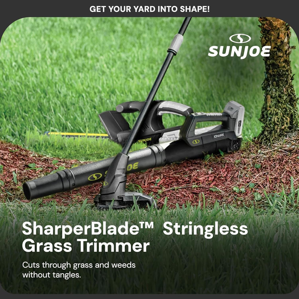 24V IONMAX Cordless Leaf Blower, Grass and Hedge Trimmer Outdoor Garden Combo Power Tool Kit with Batteries and Charger, 24V-GT4MAX-LTE