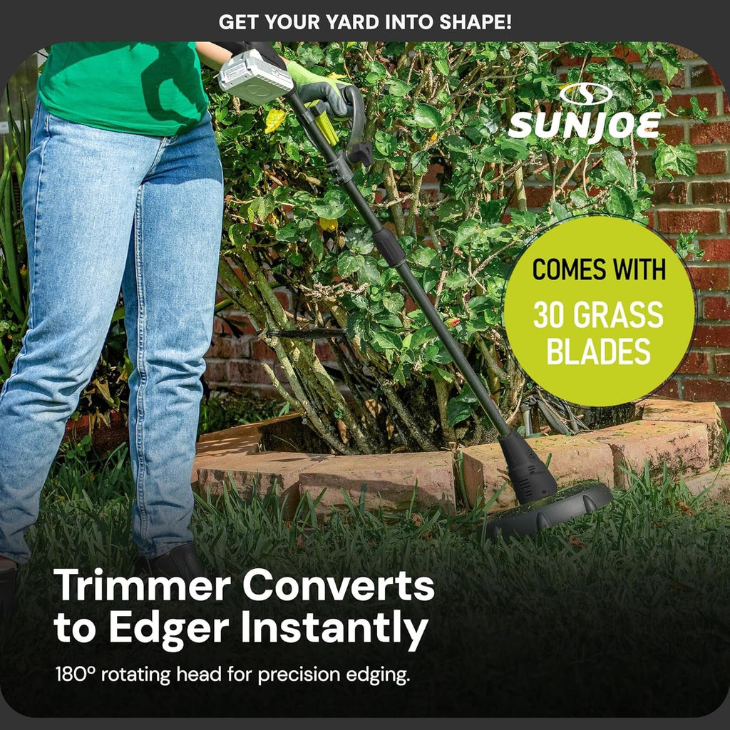 24V IONMAX Cordless Leaf Blower, Grass and Hedge Trimmer Outdoor Garden Combo Power Tool Kit with Batteries and Charger, 24V-GT4MAX-LTE