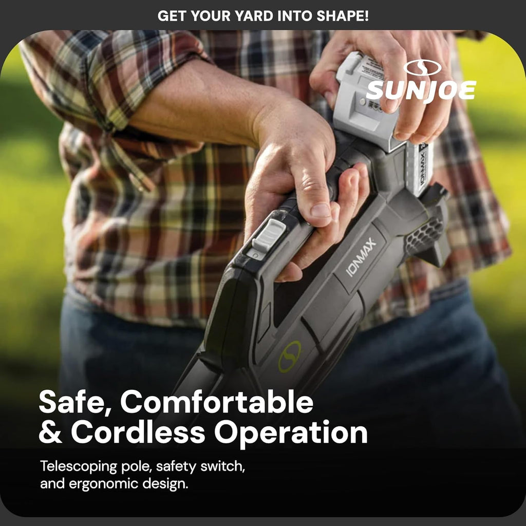 24V IONMAX Cordless Leaf Blower, Grass and Hedge Trimmer Outdoor Garden Combo Power Tool Kit with Batteries and Charger, 24V-GT4MAX-LTE