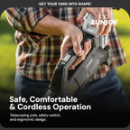 24V IONMAX Cordless Leaf Blower, Grass and Hedge Trimmer Outdoor Garden Combo Power Tool Kit with Batteries and Charger, 24V-GT4MAX-LTE